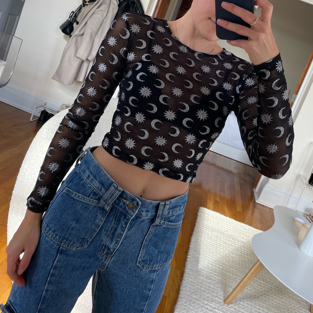 Moon & Sun Sheer Top
